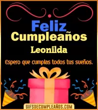 GIF Mensaje de cumpleaños Leonilda